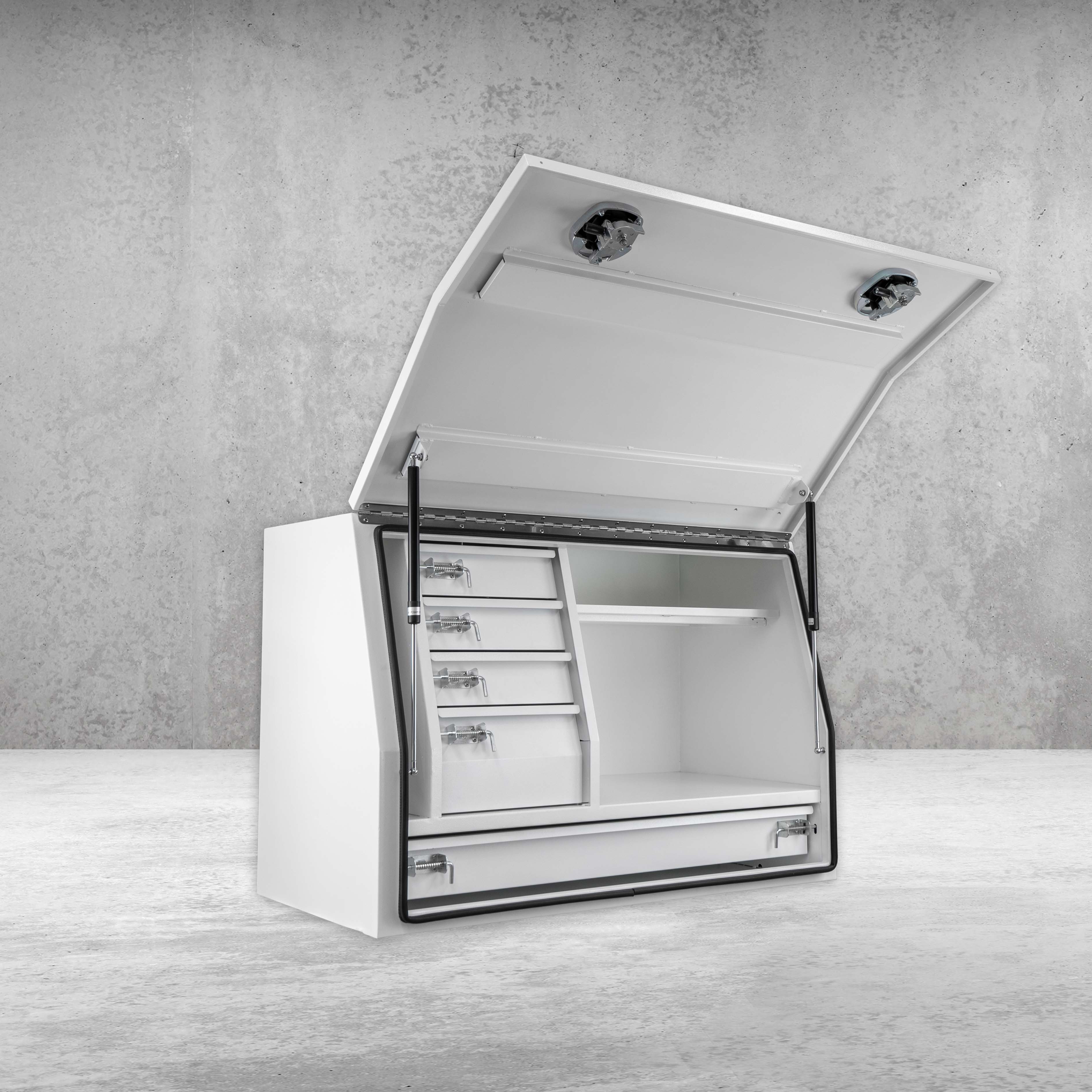 1200mm Steel Drawer Toolbox - White - Image 3