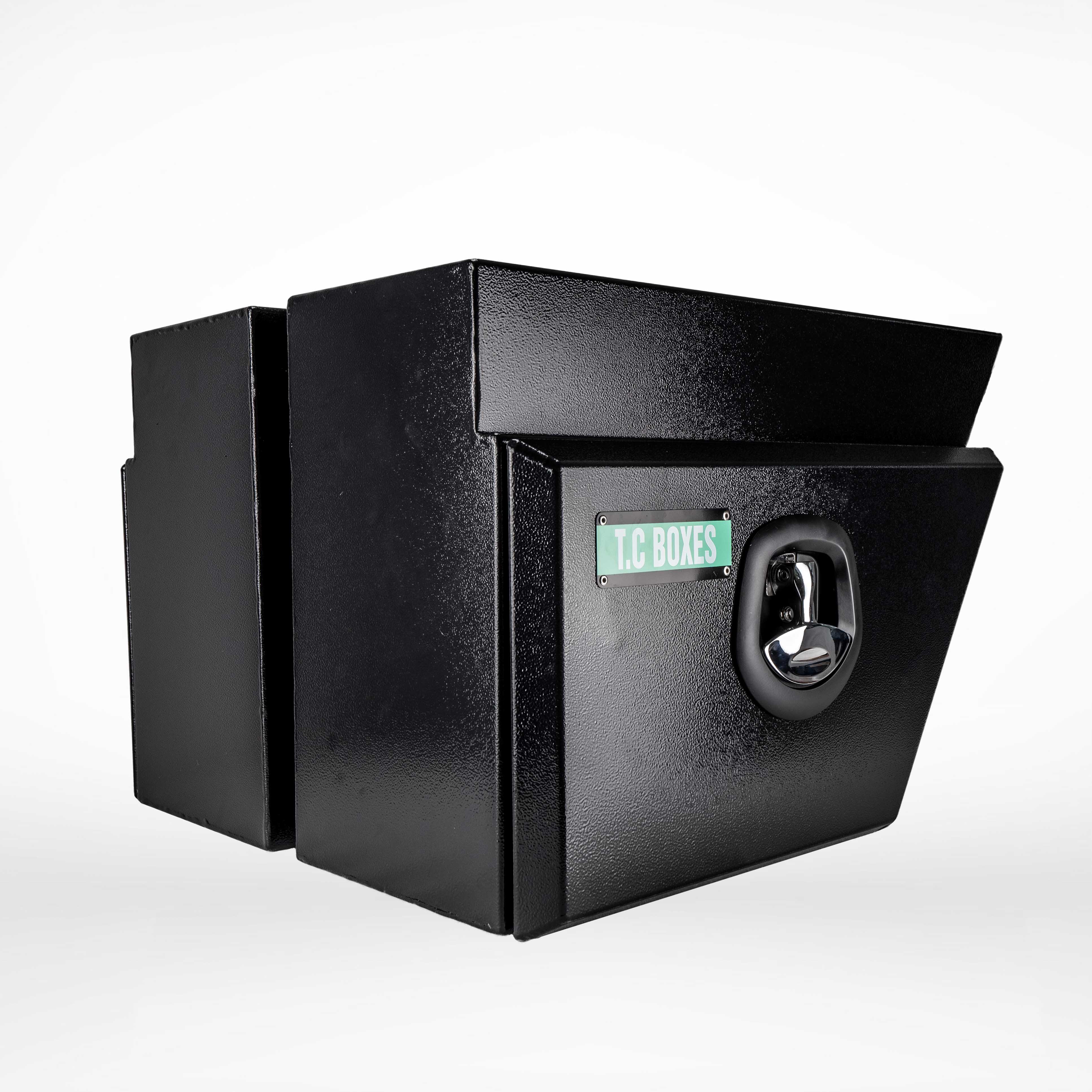 600mm Square Under Tray Toolbox (Pair) - Black - Image 8