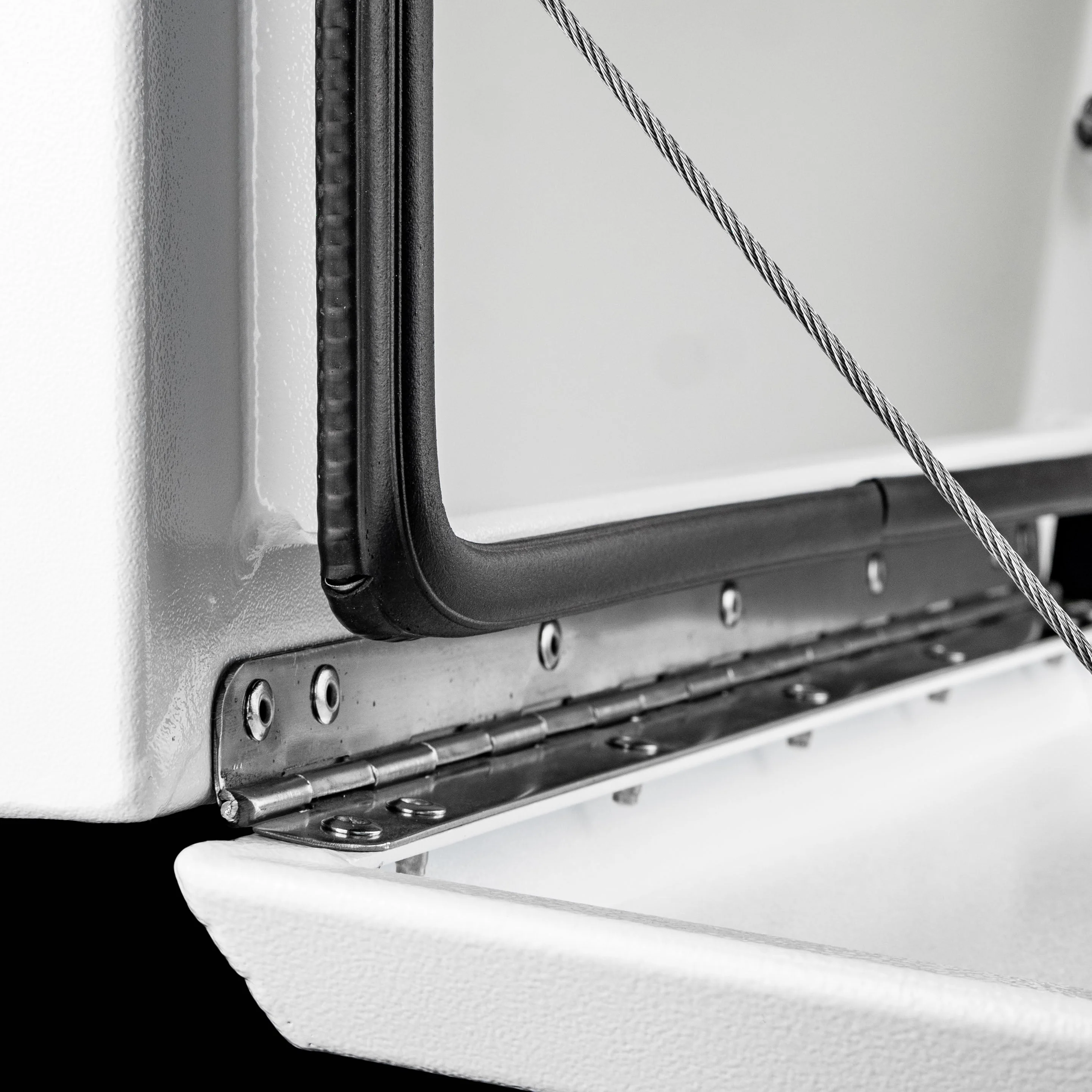 750mm Square Under Tray Toolbox (Pair) - White - Image 7