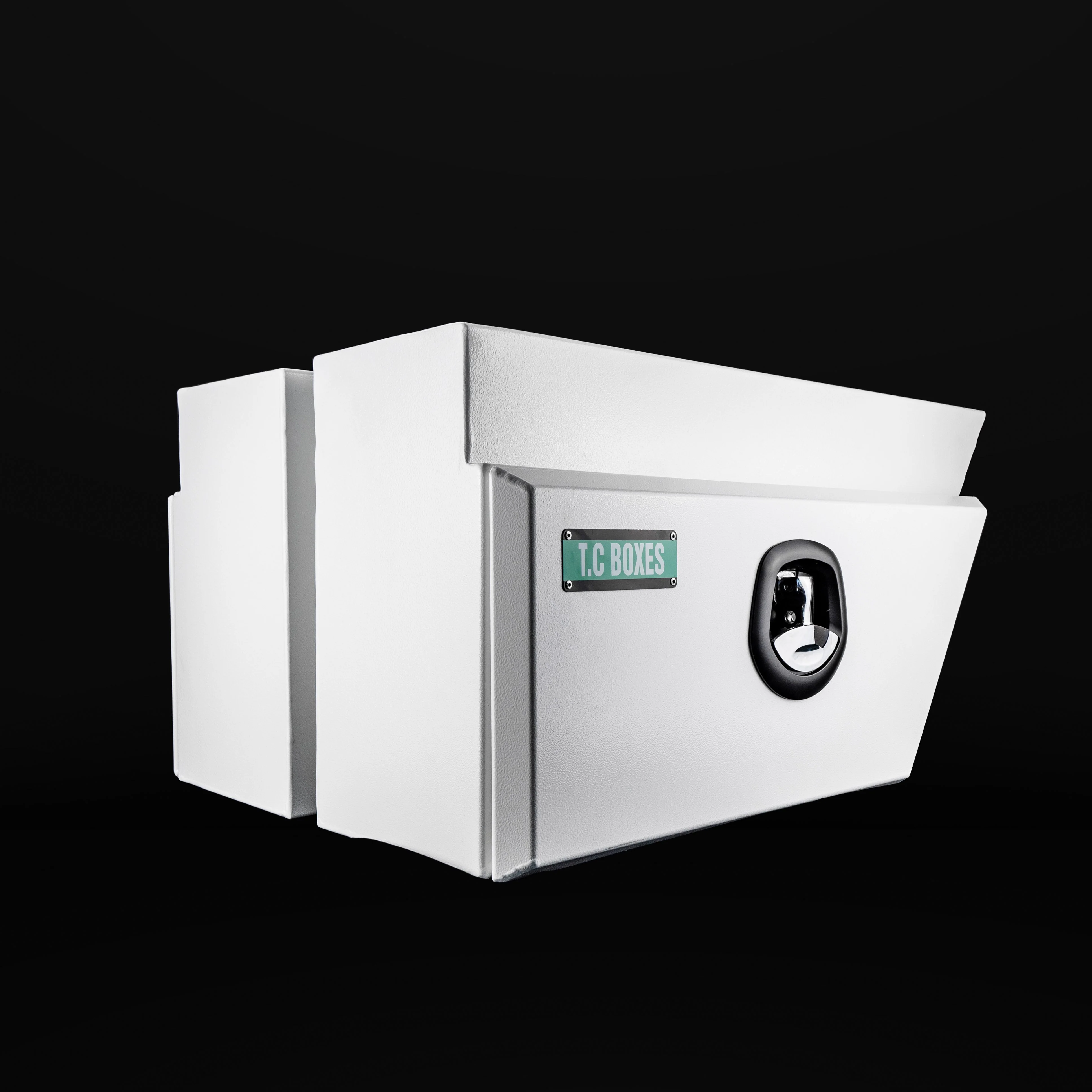 750mm Square Under Tray Toolbox (Pair) - White - Image 8