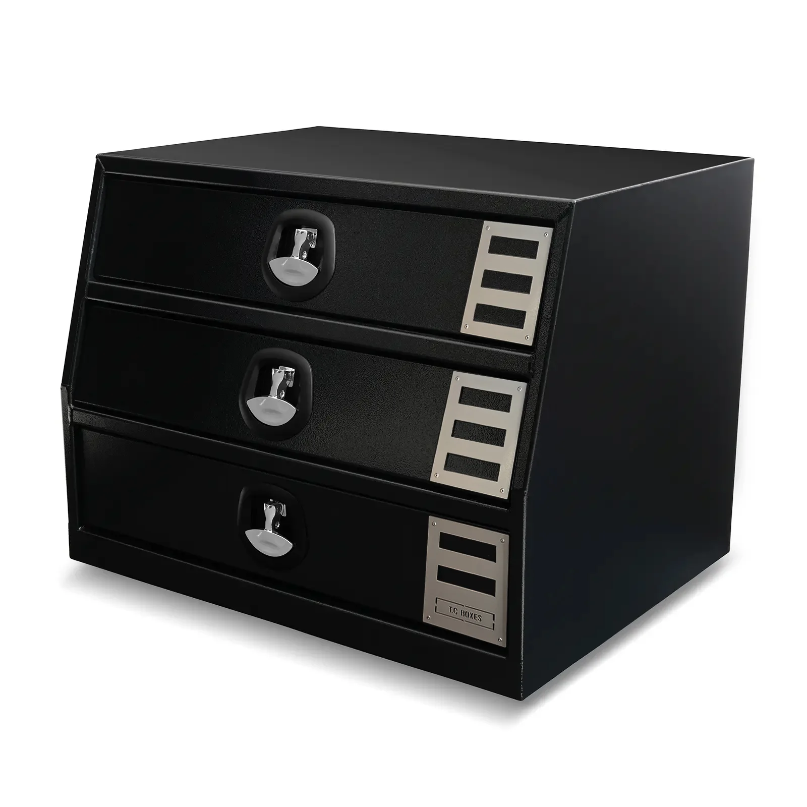 900mm Canopy Drawer Unit - Triple Tier - Silver Plate