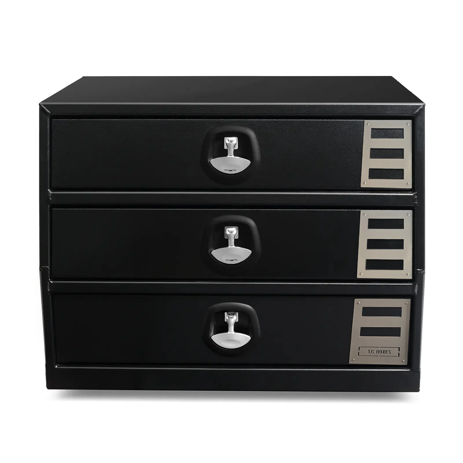 900mm Canopy Drawer Unit - Triple Tier - Silver Plate - Image 2
