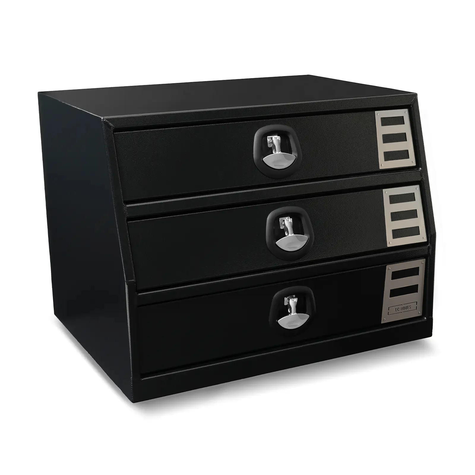 900mm Canopy Drawer Unit - Triple Tier - Silver Plate - Image 3