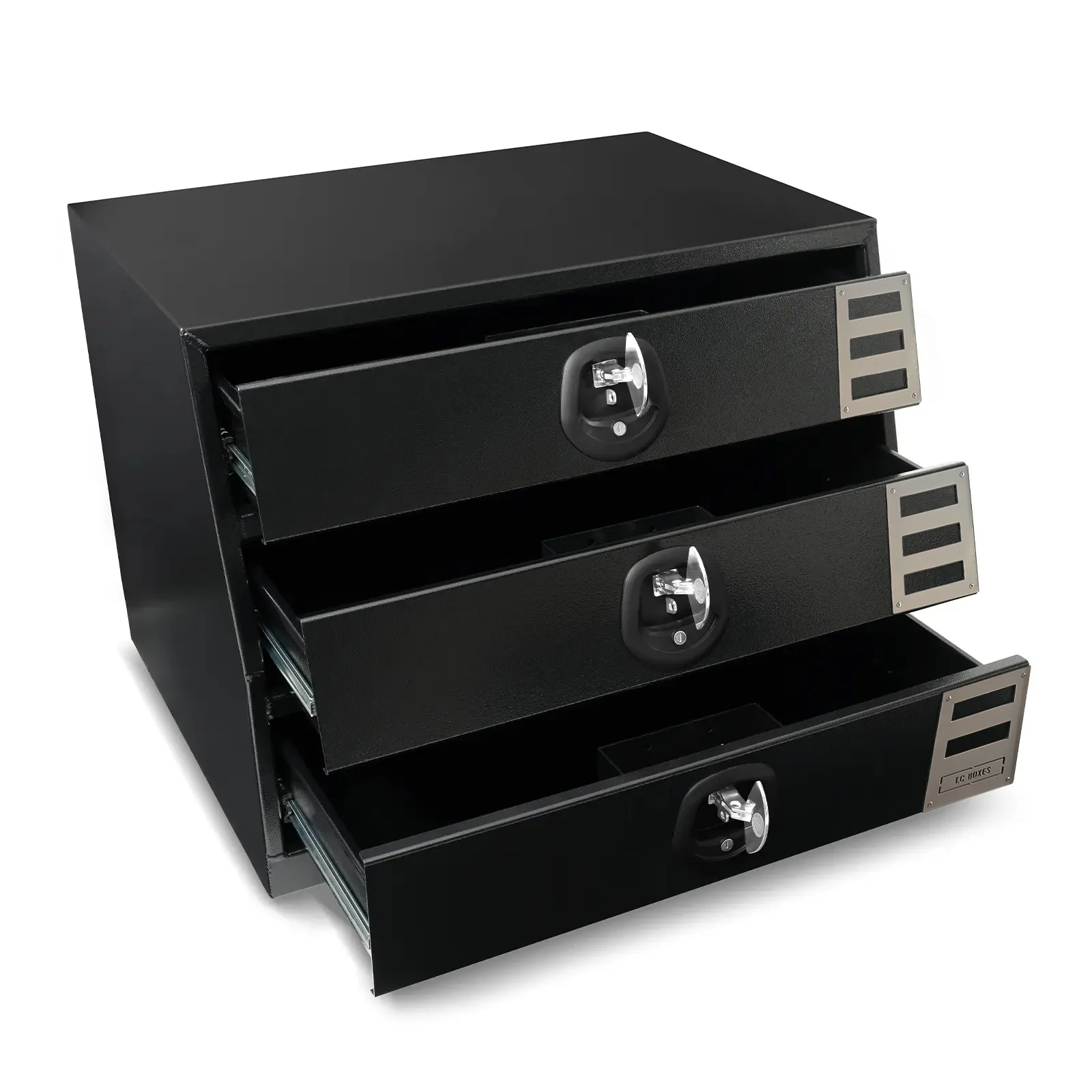 900mm Canopy Drawer Unit - Triple Tier - Silver Plate - Image 4