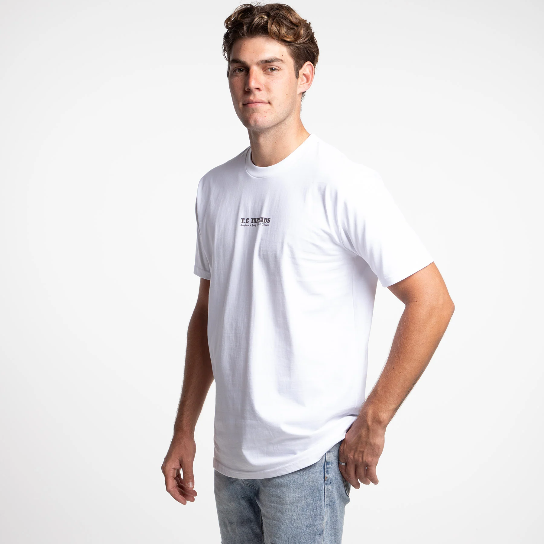 Mens - Craig's Hut Tee - White - Image 3