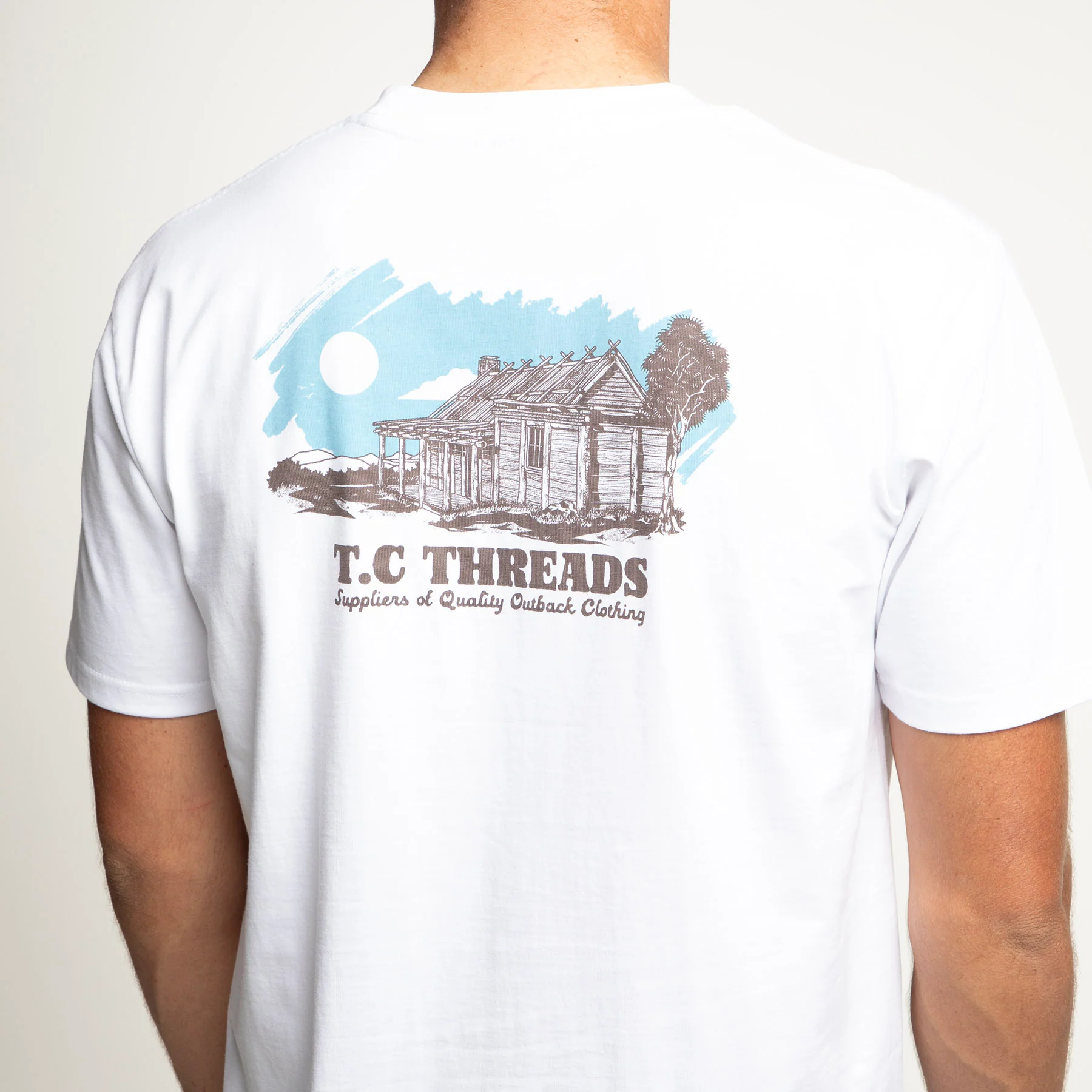 Mens - Craig's Hut Tee - White - Image 4