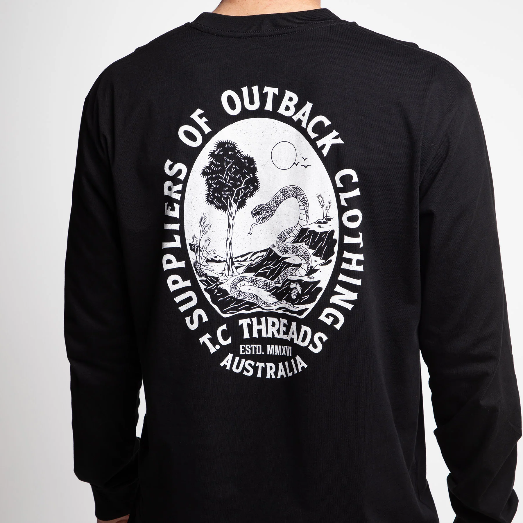 Mens - Outback Long Sleeve - Black - Image 4