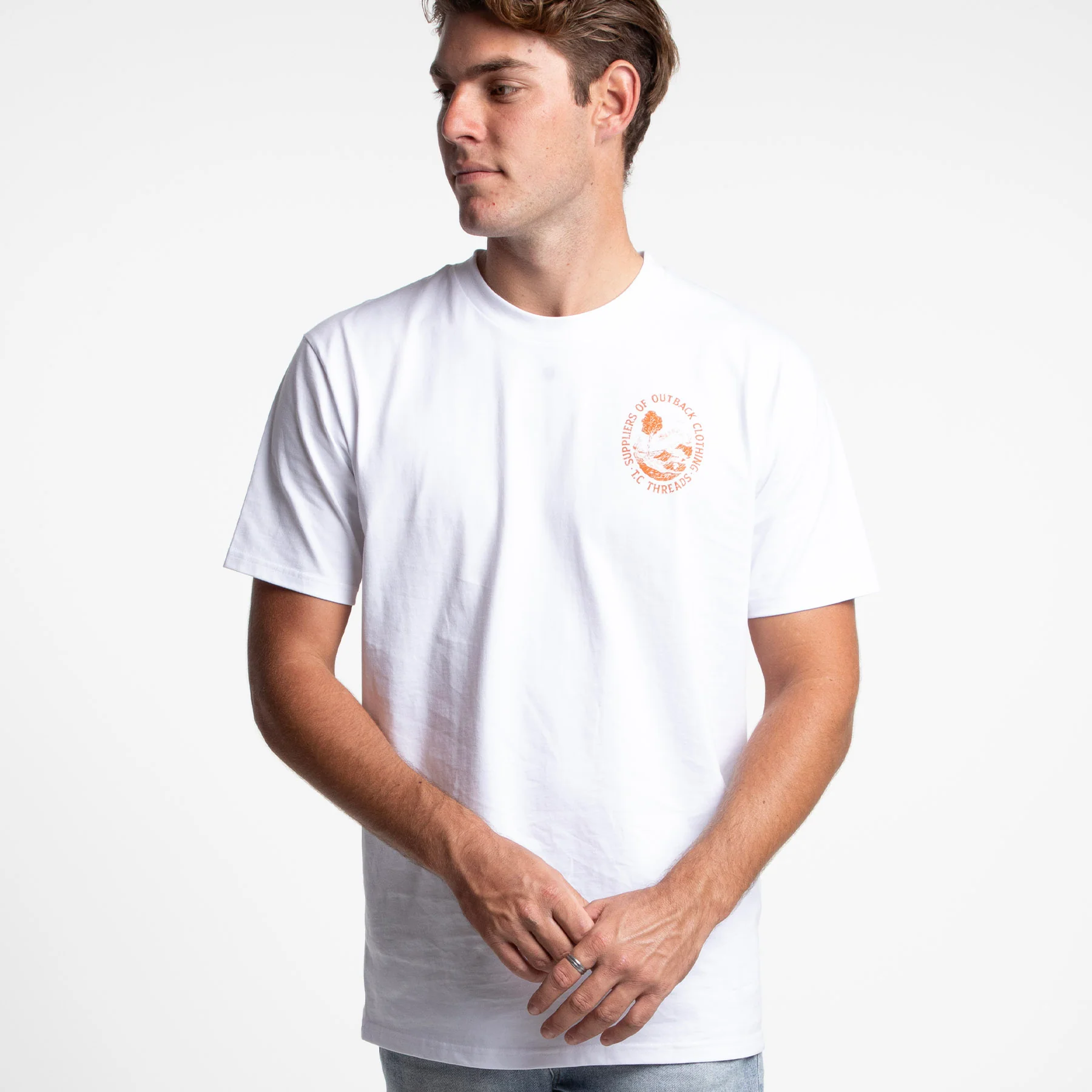 Mens - Outback Tee - White - Image 3