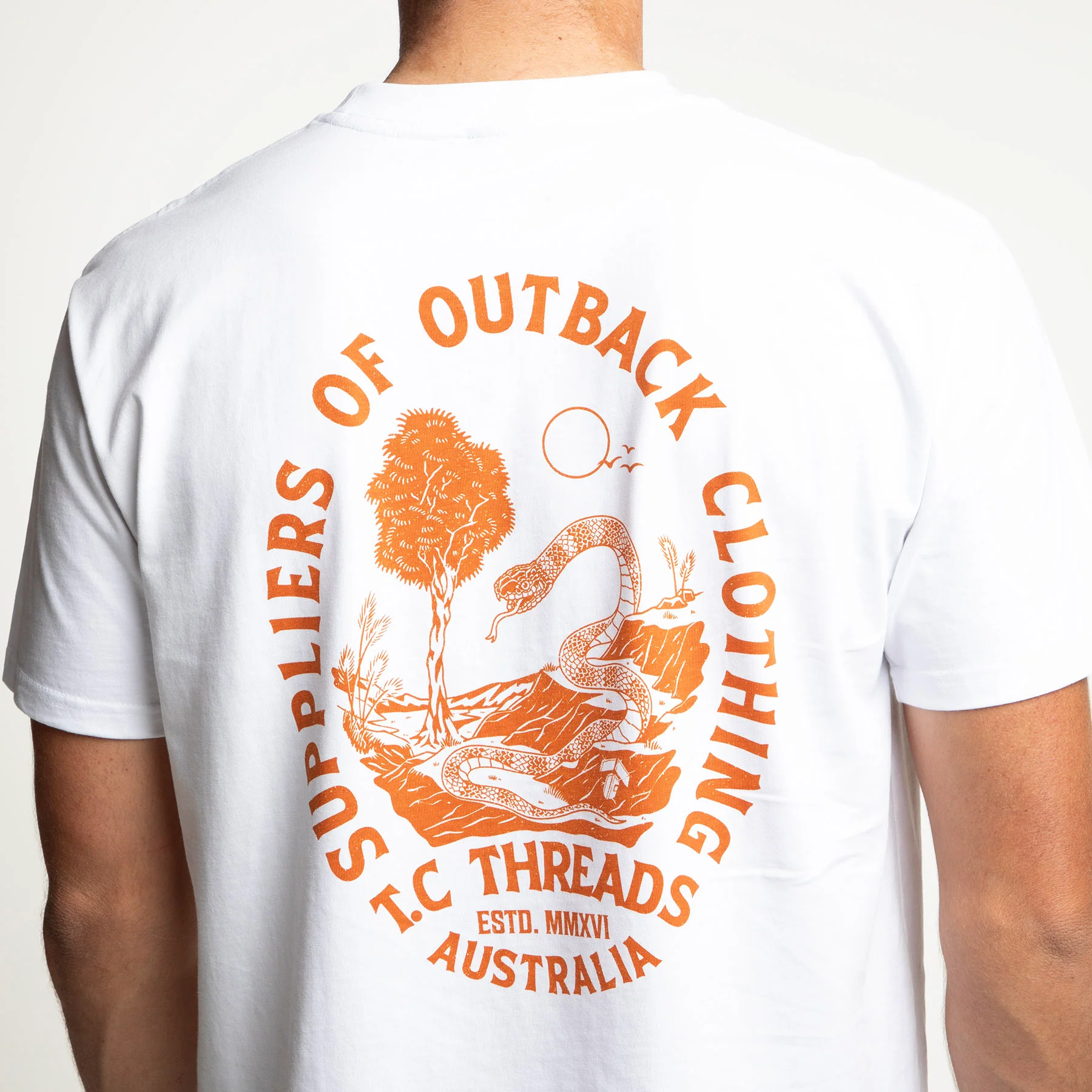 Mens - Outback Tee - White - Image 4