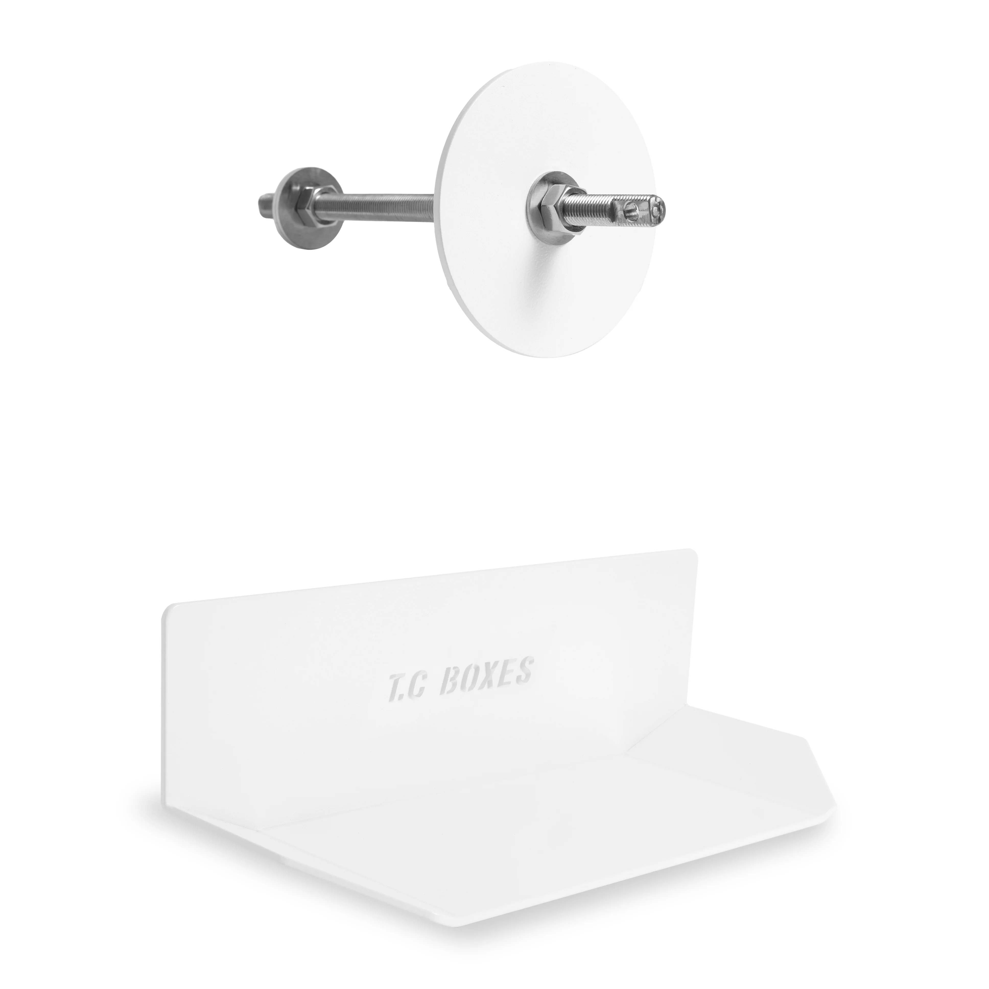 T.C BOXES Standard Wheel Holder - White